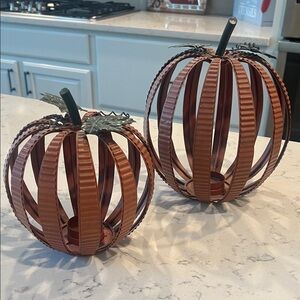 Decorative Metal Pumpkin Set